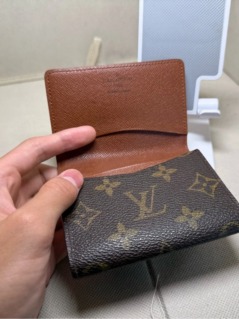 Authentic LOUIS VUITTON Monogram Enveloppe cult de Visite M62920 Card Case #...